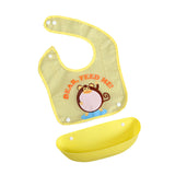 Maxbell Random Baby Soft Waterproof Easy Clean Up Bib w/ Crumb Catcher Cute Kids Bib