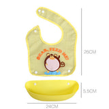 Maxbell Random Baby Soft Waterproof Easy Clean Up Bib w/ Crumb Catcher Cute Kids Bib