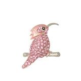 Maxbell Pink Rhinestone Crystal Trochilidae Animal Design Brooch Pin Women Wedding Bridal Jewelry