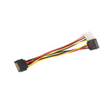 Maxbell 15Pin Serial ATA SATA Male to 4Pin IDE Converter Wire + 15Pin Female Power Extension Cable