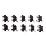 Maxbell 10pcs Solder Type Right Angle Female Jack 2 RCA Socket Connector Board DIY