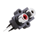 Maxbell 10pcs Solder Type Right Angle Female Jack 2 RCA Socket Connector Board DIY