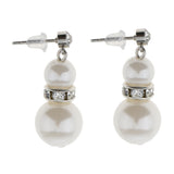 Maxbell Imitation Pearl Earrings Necklace Jewelry Set Simple Charms Handmade Bridal