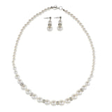 Maxbell Imitation Pearl Earrings Necklace Jewelry Set Simple Charms Handmade Bridal