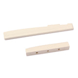Maxbell White POM Carved Saddle Nut Slot for 6-String Acoustic Guitar String Bridge