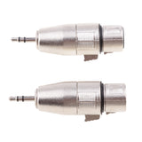 Maxbell 2 Pieces 3.5mm (1/8 Inch) TRS to XLR Cable Adapter (Male to Female)