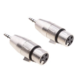 Maxbell 2 Pieces 3.5mm (1/8 Inch) TRS to XLR Cable Adapter (Male to Female)