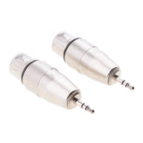 Maxbell 2 Pieces 3.5mm (1/8 Inch) TRS to XLR Cable Adapter (Male to Female)