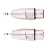 Maxbell 2 Pieces 3.5mm (1/8 Inch) TRS to XLR Cable Adapter (Male to Female)