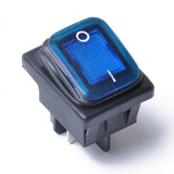 Maxbell 4 Pin On-Off Car Boat Lighted Rocker Toggle Switch Waterproof  Blue