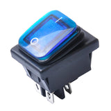 Maxbell 4 Pin On-Off Car Boat Lighted Rocker Toggle Switch Waterproof  Blue