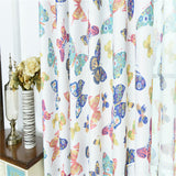 Maxbell 100x250cm Door Window Curtain Eyelet Floral Room Drape Divider Butterfly