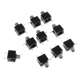 Maxbell 10Pcs/set 3.5mm PCB Panel Mount Stereo Jack Female Socket Connector Earphone Mono TS Jack Socket Adapter