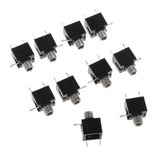 Maxbell 10Pcs/set 3.5mm PCB Panel Mount Stereo Jack Female Socket Connector Earphone Mono TS Jack Socket Adapter