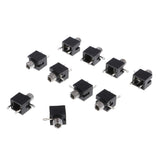 Maxbell 10Pcs/set 3.5mm PCB Panel Mount Stereo Jack Female Socket Connector Earphone Mono TS Jack Socket Adapter