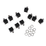 Maxbell 10Pcs/set 3.5mm PCB Panel Mount Stereo Jack Female Socket Connector Earphone Mono TS Jack Socket Adapter