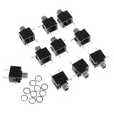 Maxbell 10Pcs/set 3.5mm PCB Panel Mount Stereo Jack Female Socket Connector Earphone Mono TS Jack Socket Adapter