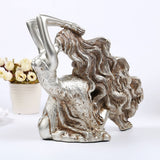Maxbell Beauty Design Silver Plated Resin Wine Rack Wine Bottle Holder Art Handicrafts Wedding Party Tabletop Furnishing Articles