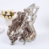 Maxbell Beauty Design Silver Plated Resin Wine Rack Wine Bottle Holder Art Handicrafts Wedding Party Tabletop Furnishing Articles