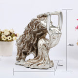 Maxbell Beauty Design Silver Plated Resin Wine Rack Wine Bottle Holder Art Handicrafts Wedding Party Tabletop Furnishing Articles