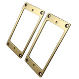 Maxbell Metal Flat Humbucker Pickup Ring Set for Les Paul Electric Guitar Parts 2mm