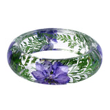 Maxbell Fashion Jewelry Women Transparent Plastic Bangle Bracelet Dry Flower Inside