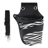 Maxbell Professional Zebra Hairdressing Scissor Shears Storage Case Barber Salon Tools Pouch Holster for Stylists