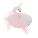 Maxbell Elegant Swan With Princess Skirt Design Kids Baby Plush Throw Pillow Bolster Toy Photography Props-Pink