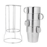 Maxbell 4 Pieces / Set Stainless Steel Cup for Beer/Coffee/Tea Mug/Double Wall/Stackable/Camping