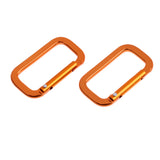 Maxbell 10 Pieces Rectangle Shape Snap Locking Carabiner Key Hook Climbing Camping Hiking Backpack Outdoor Equipment