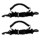 Maxbell 2 Pieces Scuba Diving Dive Camera Light Spring Coil Lanyard Nylon Webbing Strap with Quick Release Buckle and Clips