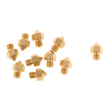 Maxbell 10x3D Printer 0.4mm Extruder Brass Nozzle Print Head for MK8 Makerbot RepRap Precision Machined