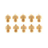 Maxbell 10x3D Printer 0.4mm Extruder Brass Nozzle Print Head for MK8 Makerbot RepRap Precision Machined