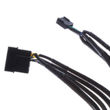 Maxbell 1 to 5 x 4 pin Fan Y Splitter Power Extension Cable Fans Splitter Lead All Black Sleeved