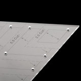 Maxbell 13.5 Cut 60 Degree Diamond Rhombus Template Quilting Ruler for DIY Patchwork