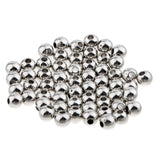 Maxbell 100Pcs Silver Iron Loose Beads Spacer DIY Jewelry Findings Crafts