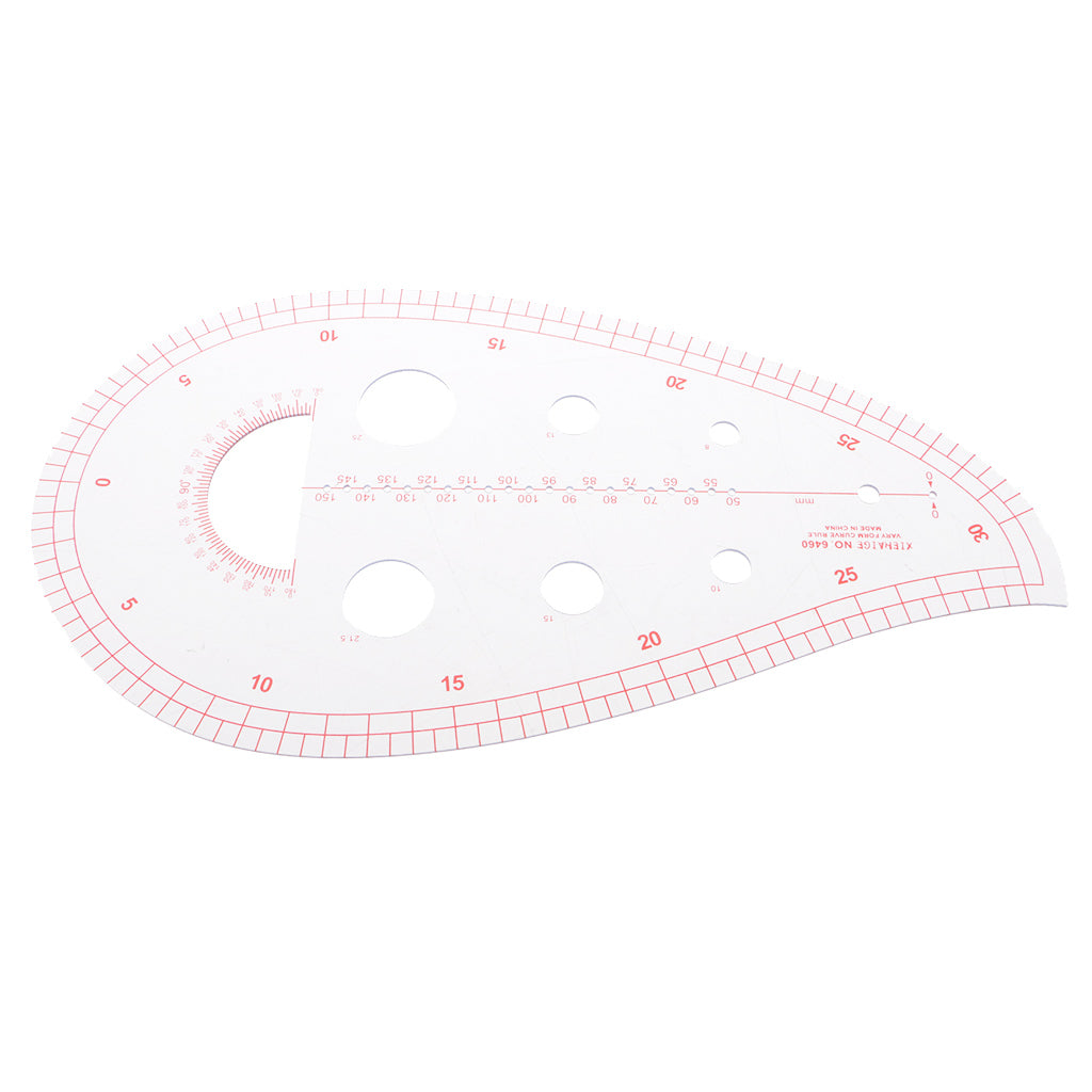 Maxbell Plastic Sleeve Curve Ruler French Curve Ruler Template Tool for Tailor Dressmaking #2