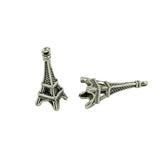 Maxbell 30 Pieces Zinc Alloy Tibetan Silver Eiffel Tower Charm Pendant for Necklace Bracelet Making