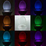 Maxbell 8 Color Changing Human Body Motion Sensor Activated Toilet Nightlight WC Seat Lamp Battery 1W