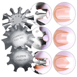 Maxbell 3 Size Nail Cutter French Style Nail Art Plate Model Line Manicure Nail Form