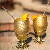 Maxbell 500ml Pineapple Cocktail Tumbler Stainless Steel Moscow Mule Mug Golden