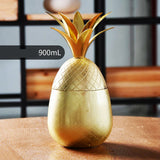 Maxbell 500ml Pineapple Cocktail Tumbler Stainless Steel Moscow Mule Mug Golden