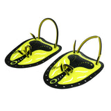 Maxbell 1 Pair Large Yellow Adult Men Adjustable Silicone Swimming Hand Paddle Swim Fins 8.66 x 5.9 inches