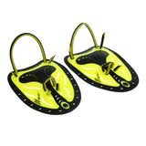 Maxbell 1 Pair Large Yellow Adult Men Adjustable Silicone Swimming Hand Paddle Swim Fins 8.66 x 5.9 inches