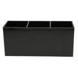 Maxbell Black Acrylic Makeup Brushes Kit Holder Stand Organizer Box 3 Slot Cosmetics Brush Lipstick Pen Storage Cup