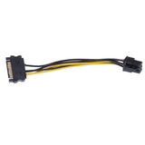 Maxbell 15 pin SATA Power to 6 pin PCI-E PCI Express Graphics Adapter Video Card Mining Cable