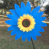 Maxbell 36cm DIY Sunflower Windmill Pinwheel Kids Outdoor Camping Beach Toy Home Garden Yard Decor Blue