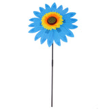 Maxbell 36cm DIY Sunflower Windmill Pinwheel Kids Outdoor Camping Beach Toy Home Garden Yard Decor Blue