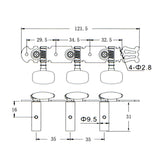 Maxbell 2 Pieces Left&Right Classical Guitar Assembly Tuner for Guitar Parts Accessories