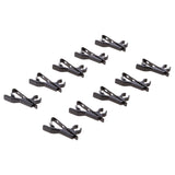 Maxbell 10 Pack Metal Clip , 5/16inch (8mm) Dia Lapel / Lavalier Microphone Tie Clip Black for Lavalier Wireless Microphone System